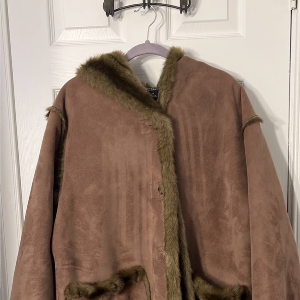 Women's Tan Suede Coat Size 2x Never Been Worn